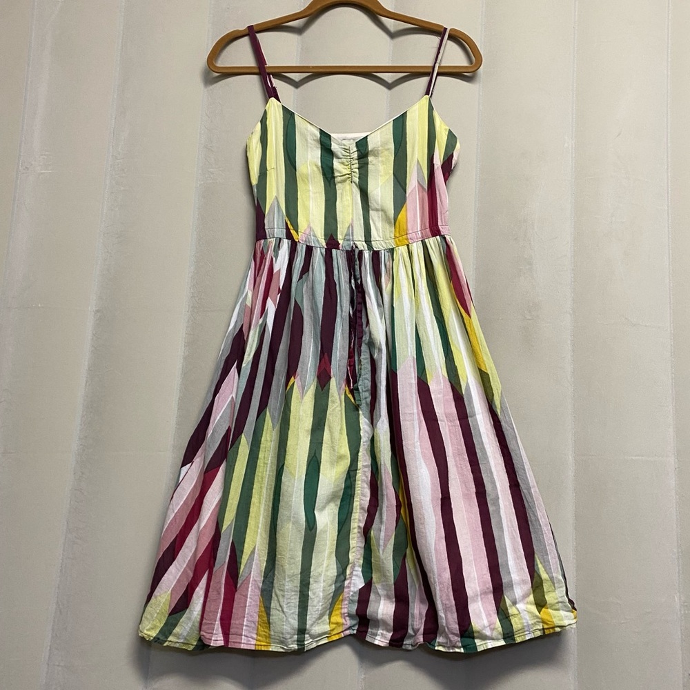 Odille Anthropologie Women’s Dress Size 2 Ikat Colorful Whimsical Boho Artsy